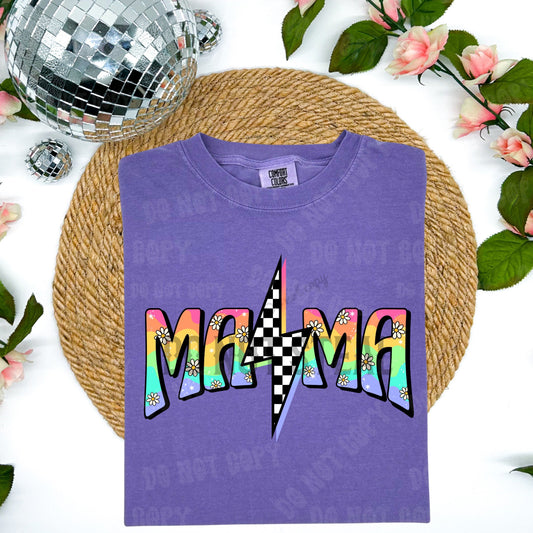 Mama Rainbow Bolt Tshirt