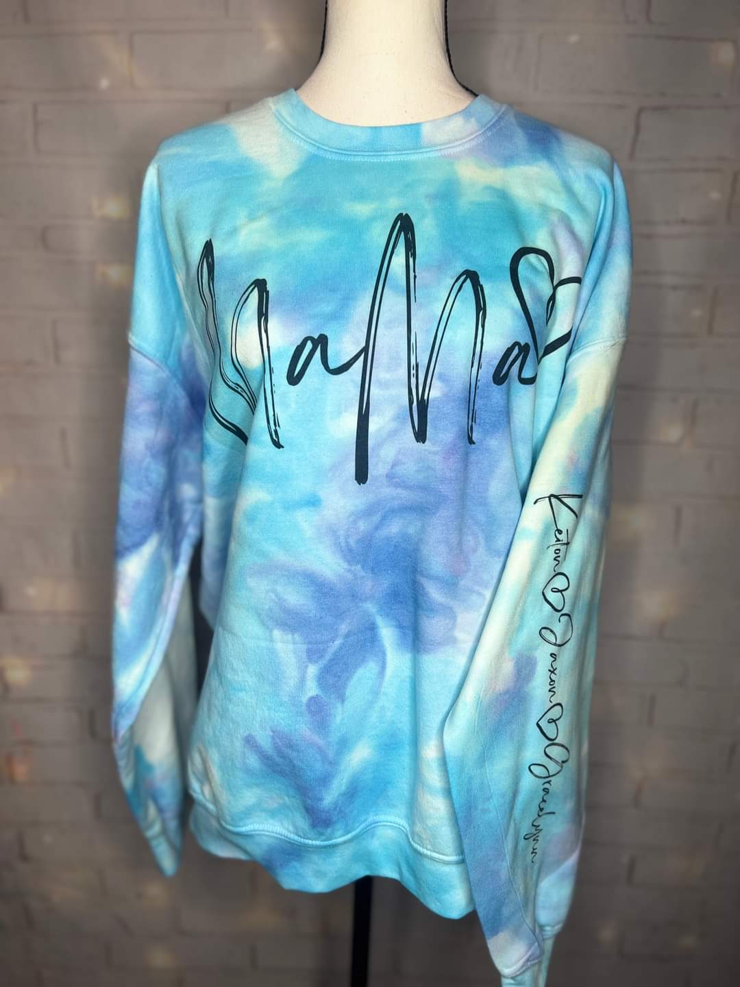 Personalized Mama Iced Dyed Sweatshirt *Other Titles Available*
